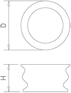 Dibujo técnico: Mortero de polietileno Fricosmos