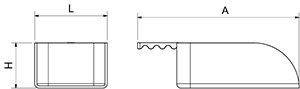 Dibujo técnico: Pala de mano de polipropileno para hielo Fricosmos