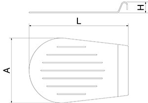 Dibujo técnico: Pala para tartas y pizza en acero inox Fricosmos