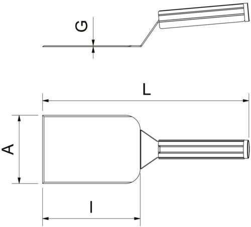 Dibujo técnico: Paleta para plancha de acero inoxidable Fricosmos