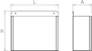 Dibujo técnico: Papelera mural o de sobremesa inox Fricosmos
