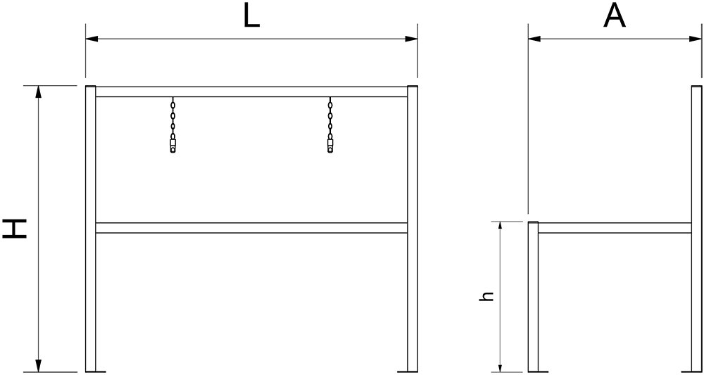 Dibujo técnico: Parking doble para carros de la compra Fricosmos