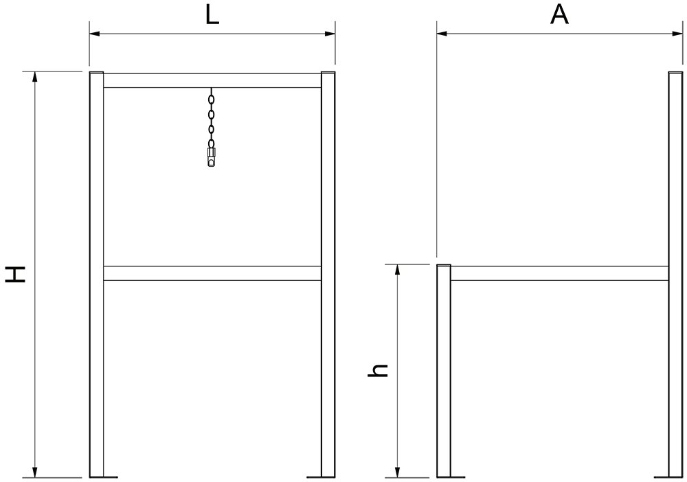 Dibujo técnico: Parking para carros de la compra Fricosmos