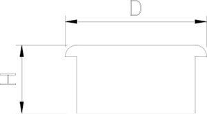 Dibujo técnico: Pasacable inox Fricosmos ø72x35 mm