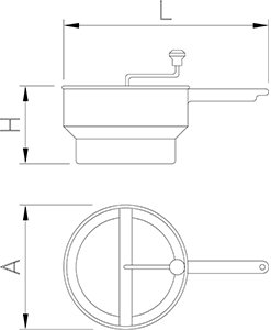 Dibujo técnico: Pasapuré profesional Fricosmos