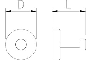 Dibujo técnico: Perchero Serie Black Fricosmos