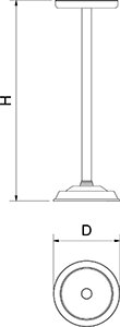 Dibujo técnico: Pie de champanera Fricosmos
