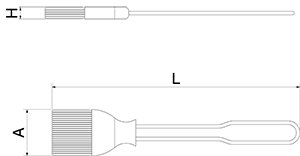 Dibujo técnico: Pincel de silicona y acero inox Fricosmos