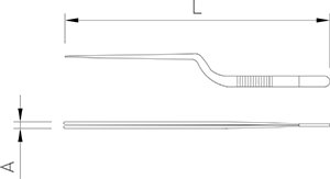 Dibujo técnico: Pinza de emplatar en acero inoxidable Fricosmos