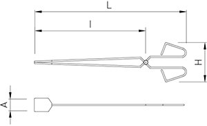 Dibujo técnico: Pinza para barbacoa Fricosmos