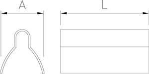 Dibujo técnico: Pinza para embutidos inox Fricosmos