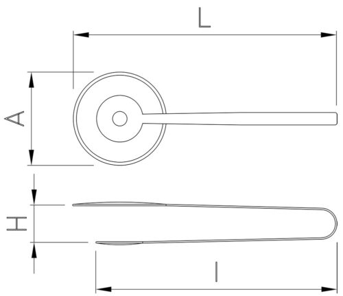Dibujo técnico: Pinza para frituras Fricosmos
