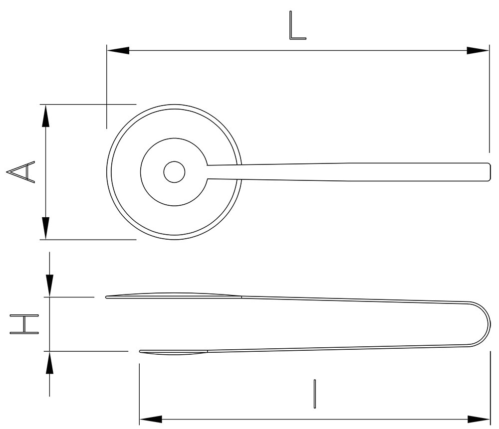 Dibujo técnico: Pinza para frituras Fricosmos