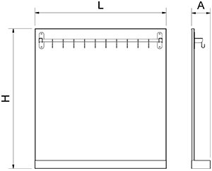 Dibujo técnico: Plafón para exposición de embutidos Fricosmos