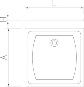Dibujo técnico: Plato de ducha Fricosmos