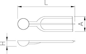 Dibujo técnico: Porcionador automático de helado Fricosmos 220x65x45 mm