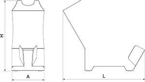 Dibujo técnico: Portalacones en acero inoxidable Fricosmos