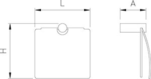 Dibujo técnico: Portarrollos inox de papel higiénico Fricosmos