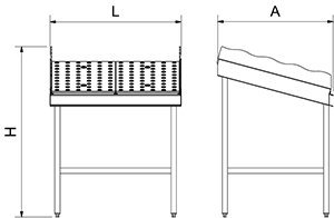 Dibujo técnico: Prolongación para mostrador de pescadería Fricosmos