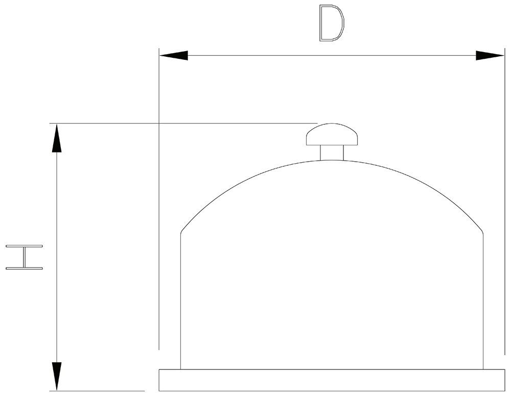 Dibujo técnico: Quesera de plástico (color al azar) Fricosmos ø275x170 mm
