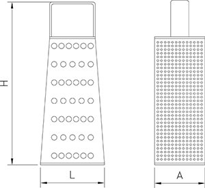 Dibujo técnico: Rallador inox Fricosmos