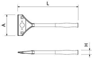 Dibujo técnico: Rasqueta de plancha Serie GO Fricosmos