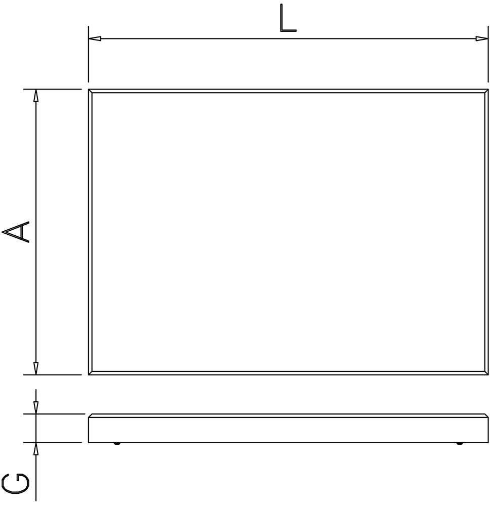 Dibujo técnico: Recambio para fibra con superficie de corte intercambiable blanco Fricosmos 300x250x10 mm