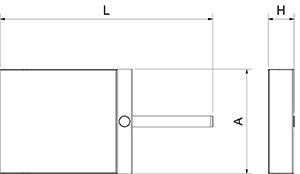 Dibujo técnico: Recogedor de mano inox Fricosmos