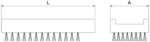 Dibujo técnico: Repuesto de cepillo de limpieza para hornos 440752 Fricosmos