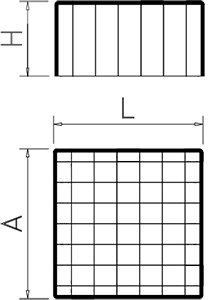 Dibujo técnico: Repuesto de maza de madera de abedul Fricosmos 450x450x250 mm