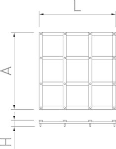 Dibujo técnico: Salvamanteles extensible Fricosmos