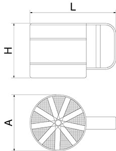 Dibujo técnico: Tamizador en acero inox Fricosmos