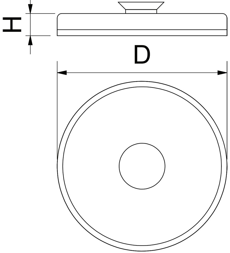 Dibujo técnico: Tapa inox para aro de tolva de desbarasado Fricosmos ø240x26 mm