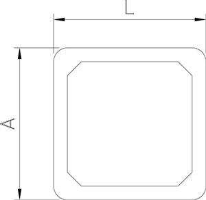 Dibujo técnico: Tapa para cubrir cestos de lavavajillas Fricosmos 550x550 mm