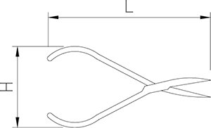 Dibujo técnico: Tenazas quita espinas Fricosmos
