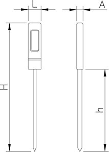 Dibujo técnico: Termómetro digital básico Fricosmos