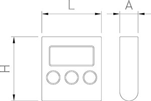 Dibujo técnico: Termómetro digital para horno Fricosmos