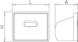 Dibujo técnico: Tolva abatible para posos de café Fricosmos