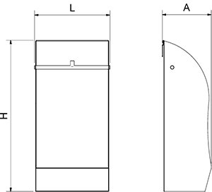 Dibujo técnico: Urinario inox Fricosmos