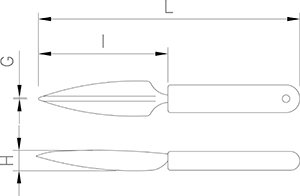 Dibujo técnico: Útil decorador de fruta con mango inyectado Fricosmos