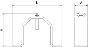 Dibujo técnico: Útil para sujeción de jamones Fricosmos