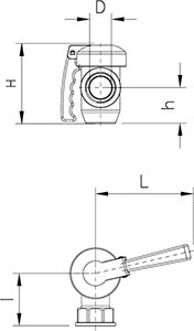 Dibujo técnico: Válvula de desagüe de 1" para marmita Fricosmos