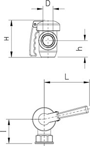Dibujo técnico: Válvula de desagüe de 1 y 1/2" para marm ita Fricosmos