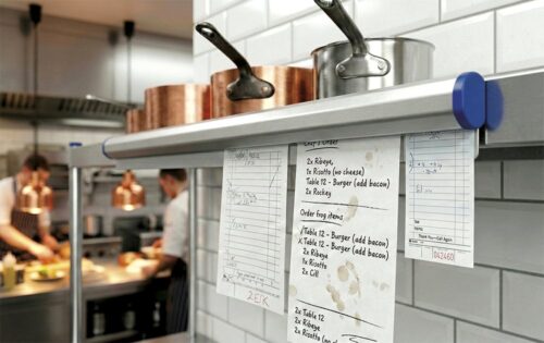 Porta notas inox mural Fricosmos 508x20x34 mm