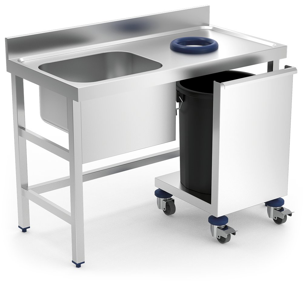 Puerta inox rodante para contenedores Fricosmos 460x500x780 mm