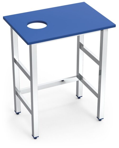Puesto pescadero azul modelo sencillo Fricosmos 700x500x850 mm