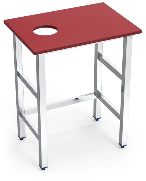 Puesto pescadero rojo modelo sencillo Fricosmos 700x500x850 mm