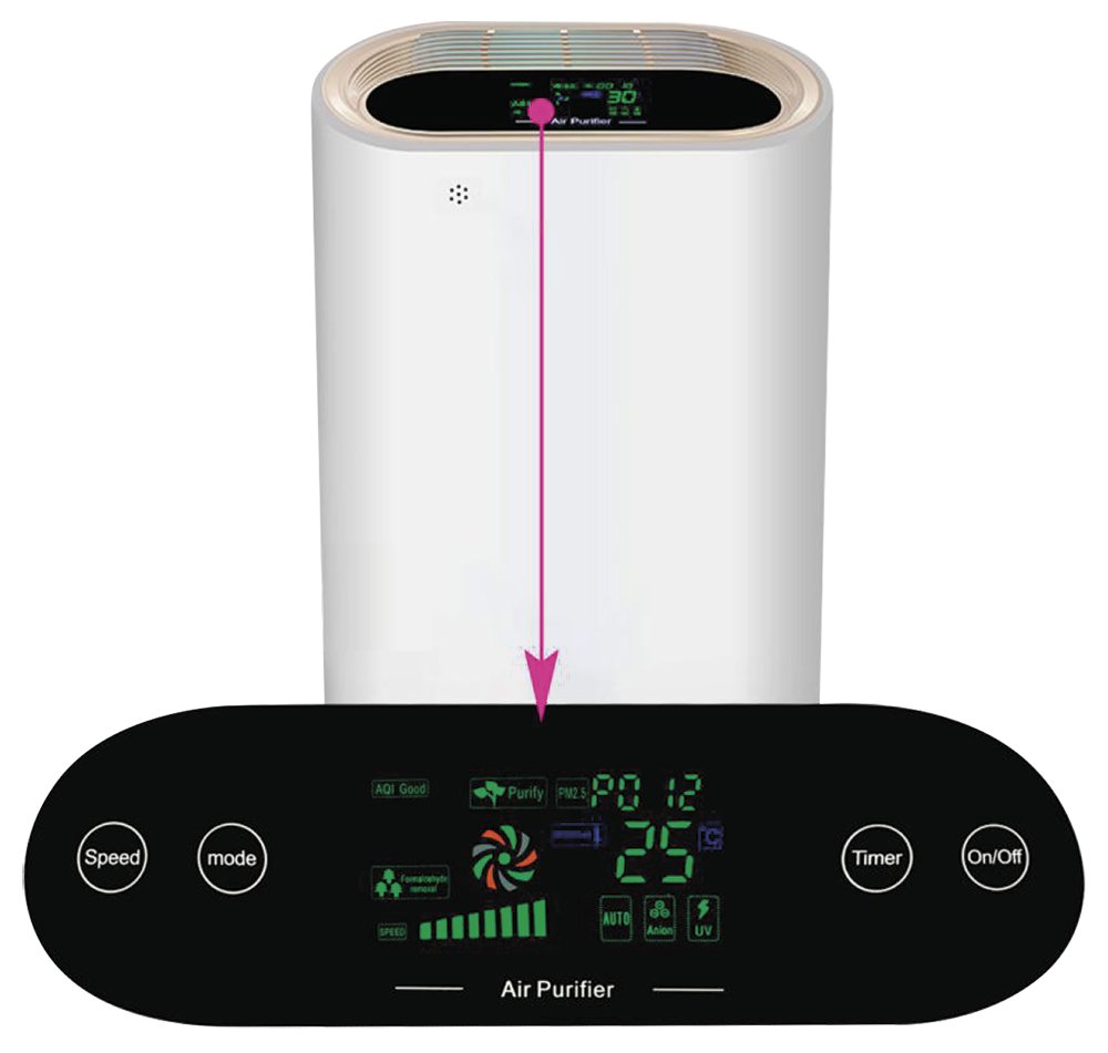 Purificador de aire con filtro HEPA y lámpara UV hasta 60 m² Fricosmos