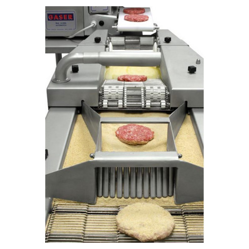 Gaser Mini batter and breading machine: side view