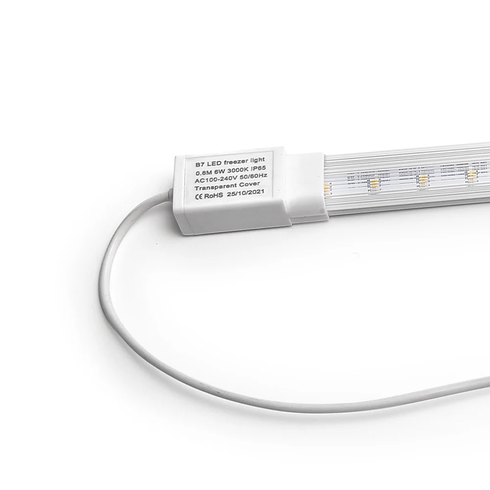 Detail of the B7 LED strip light and its connection cable